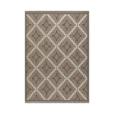 Tapis intérieur extérieur aspect jute noire Tijuana 9041 230 x 160 cm JARDINDECO