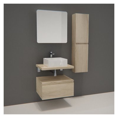 Meuble simple +vasque +miroir +colonne WILL MOB IN