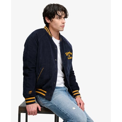 Veste Bomber Varsity en Velours Côtelé Coupe Décontractée SUPERDRY