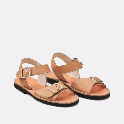 Avarca Boucle Flat Sandals in Leather MINORQUINES