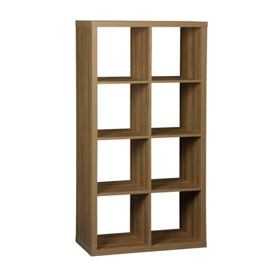 Etagère bibliothèque décor bois 4 niveaux 8 compartiments BASIKS SWEEEK
