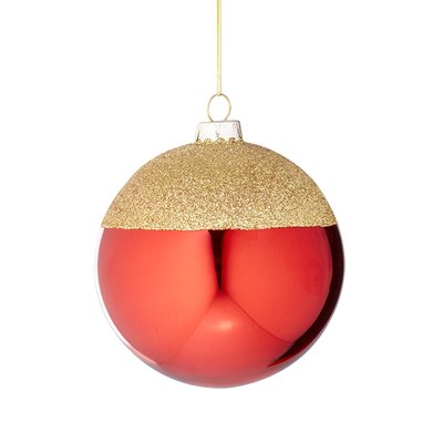 Boule de noël bicolore décorative en verre D10 SIA DECO