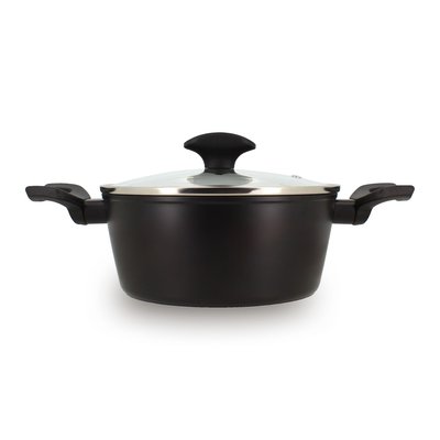 Faitout first en aluminium noir 20cm - compatible induction MENASTYL