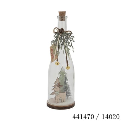 DECO BOIS SS BOUTEILLE LED H30 FEERIC LIGHTS & CHRISTMAS