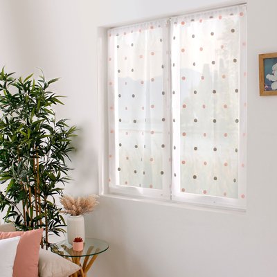 Paire de vitrages droits à pois colorés HOME MAISON
