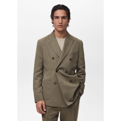 Veste de costume 100% lin slim fit croisée MANGO MAN