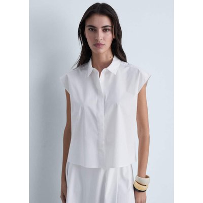 Chemise popeline sans manches MANGO