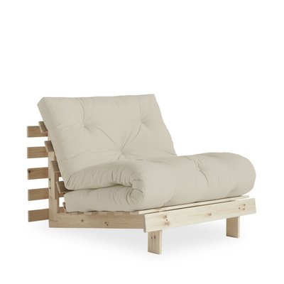 Fauteuil convertible 90x200cm en bois naturel et tissu- ROOTS KARUP DESIGN