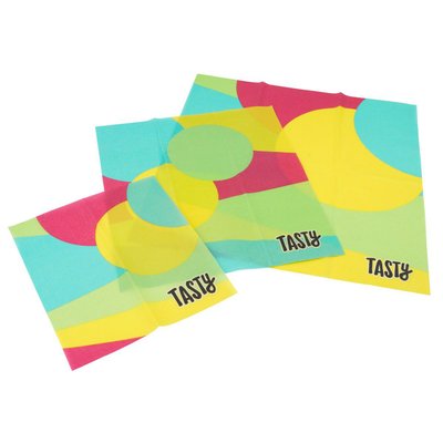 Lot de 3 wraps en cire d'abeille type film alimentaire TASTY