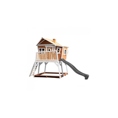 AXI Crooked Max Maisonnette marron blanc Toboggan Gris AXI HOUSE