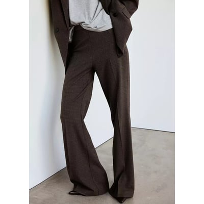 Pantalon de costume en pied-de-poule MANGO