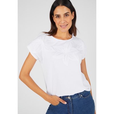 T-shirt broderie ton sur ton DAMART