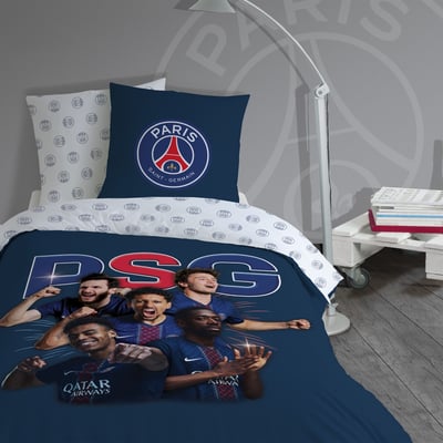 Parure de lit imprimée 100% coton, Paris Saint Germain WINNERS PSG