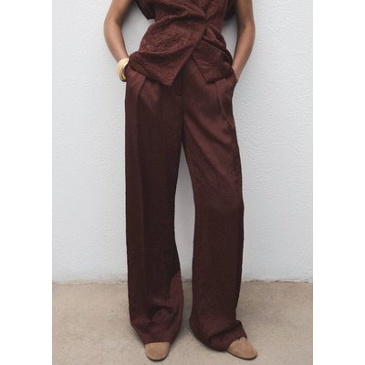 Pantalon droit effet froissé MANGO