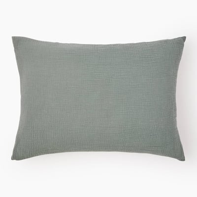 Taie oreiller unie, gaze de coton, 100% coton bio GOTS MONOPRIX