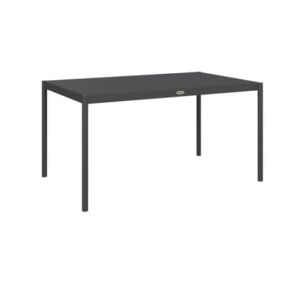 Table de jardin Aluminium Gris OUTSUNNY