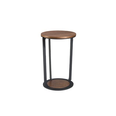Table d'angle en noyer et acier ANGEL CERDA
