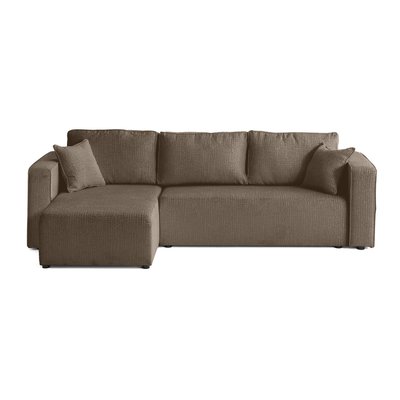 Canapé d'Angle Convertible en Tissu velours relief 4 places - TOPAZE LISA DESIGN