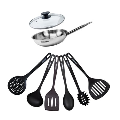 Set de 1 poêle de 20 cm 1 couvercle en verre ETERNA FACKELMANN