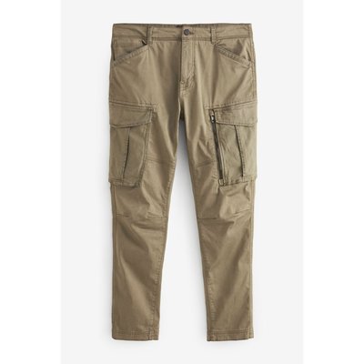 Pantalon cargo slim stretch à détail zippé NEXT