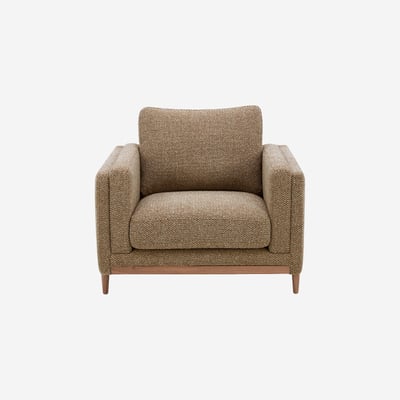 Fauteuil design en tissu texturé et bois URBINO HABITAT