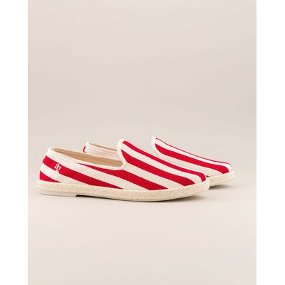 Espadrille homme coton recyclé rayures rouges CENITZ ANGARDE