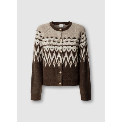 Gilet col rond, motif jacquard PEPE JEANS