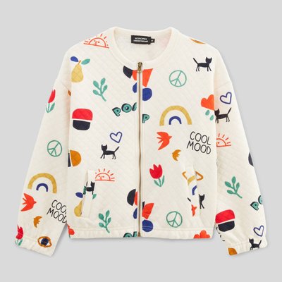Cardigan imprimé matelassé contenant du coton BIO MONOPRIX
