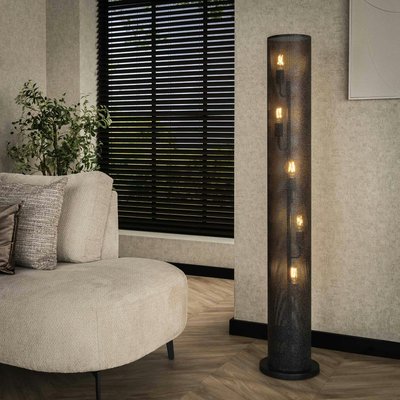 Lampadaire en métal noir perforé RALF PIER IMPORT