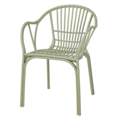 Fauteuil jardin en polypropylène vert 57x49x78cm WADIGA