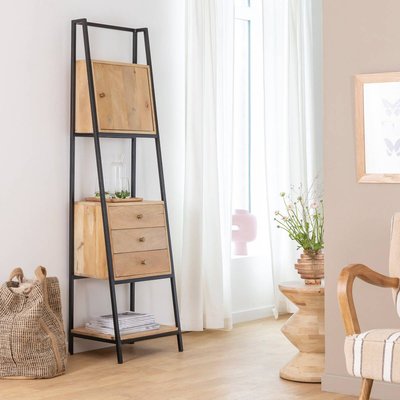 Etagère en bois de manguier et métal  MATHIEU MADE IN MEUBLES 