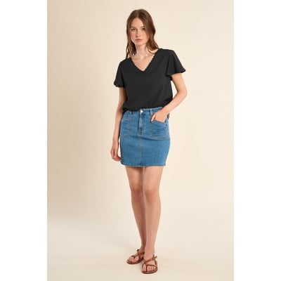 T-shirt décontracté, col brodé MOLLY BRACKEN