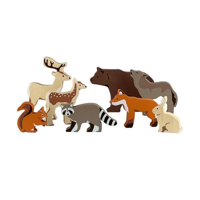 Set de 8 animaux en bois EGMONT TOYS