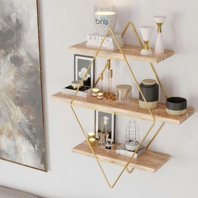 Etagère murale décorative - 3 niveaux, forme losange AVIALA PIER IMPORT