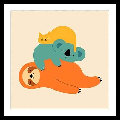 Affiche enfant being lazy HEXOA