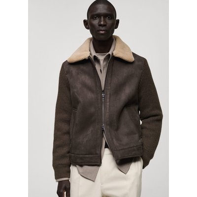Veste imitation daim et mouton retourné MANGO MAN