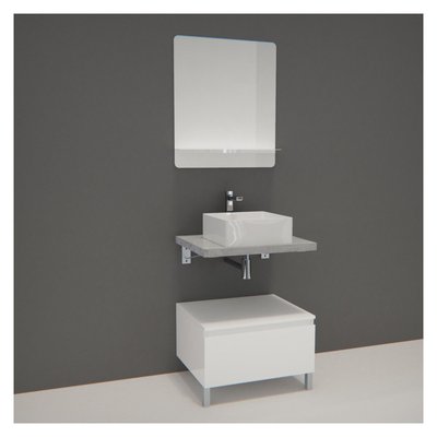 Meuble simple + vasque + miroir WILL MOB IN