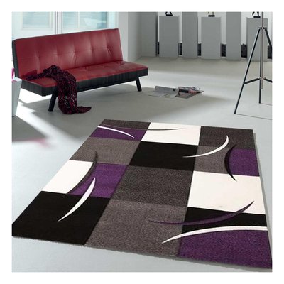 Tapis salon et chambre tissé motif géométrique DIAVIRGULE UN AMOUR DE TAPIS