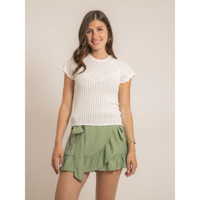 Top Manches Courtes Maille Fantaisie Fabene DONA LISA