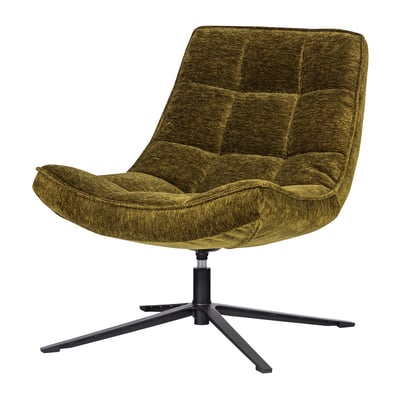 Fauteuil pivotante en chenille MAUDI WOOOD