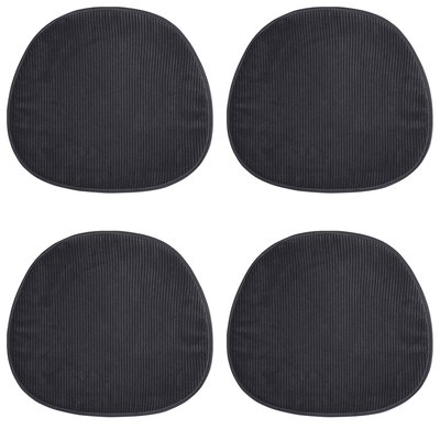 Galettes de chaise velours INGA-lot de 4 MAGMA HEIMTEX