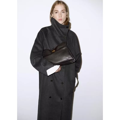 Manteau laine écharpe amovible MANGO