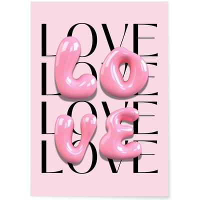 Affiche Love Glossy Pop L'AFFICHERIE