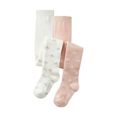Lot de 2 paires de collants en maille fantaisie VERTBAUDET