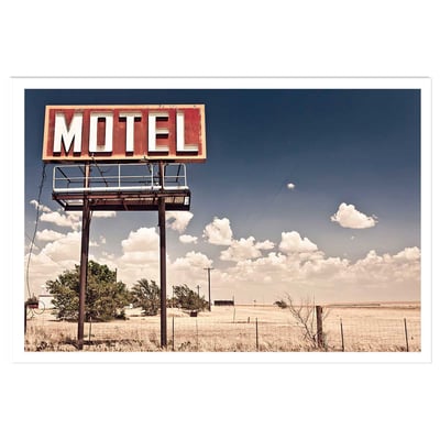 Affiche motel and neon lights HEXOA