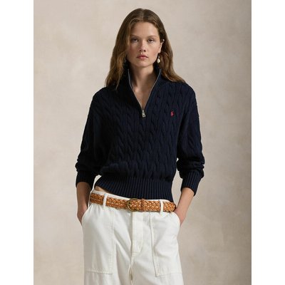 Pullover con collo a cerniera con trecce a maniche lunghe POLO RALPH LAUREN