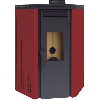 FM Poêle à granulés d'angle BP-101R 9,5kW Rouge FM BIOMASA