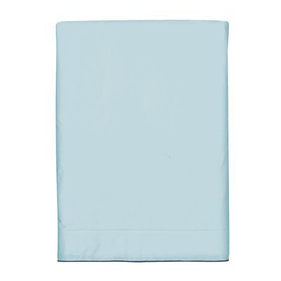 Drap plat en satin de coton lavé, RÊVE SATINÉ BLANC CERISE