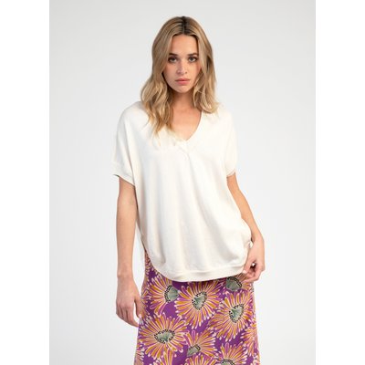 PULL COL V MANCHES COURTES VESUNSET AN'GE