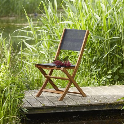 Chaise de jardin acacia et textilène  HANOÏ BERAH GETAH